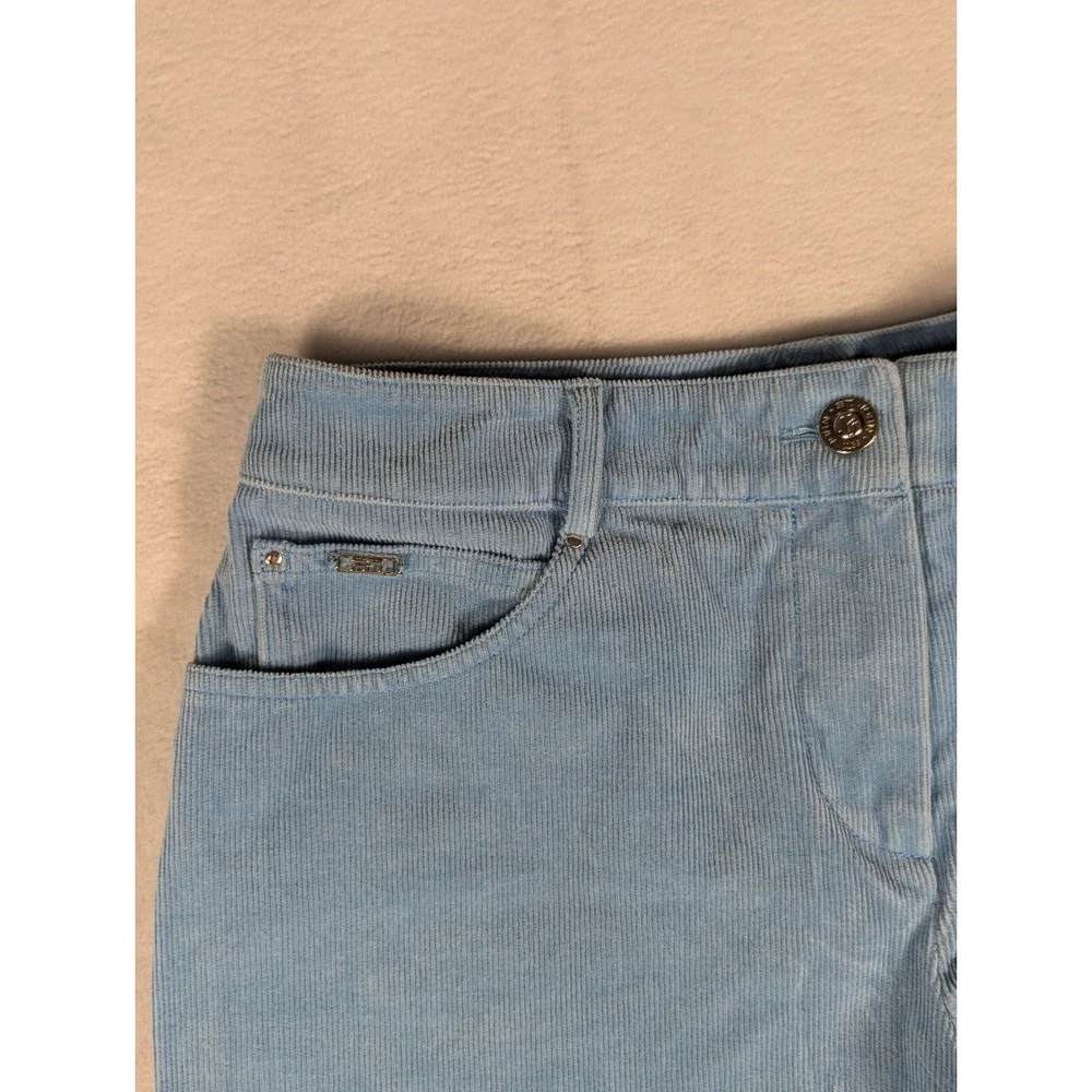 St.‎ John Sport Marie Gray Light Blue Women's Corduroy Pants Size 4